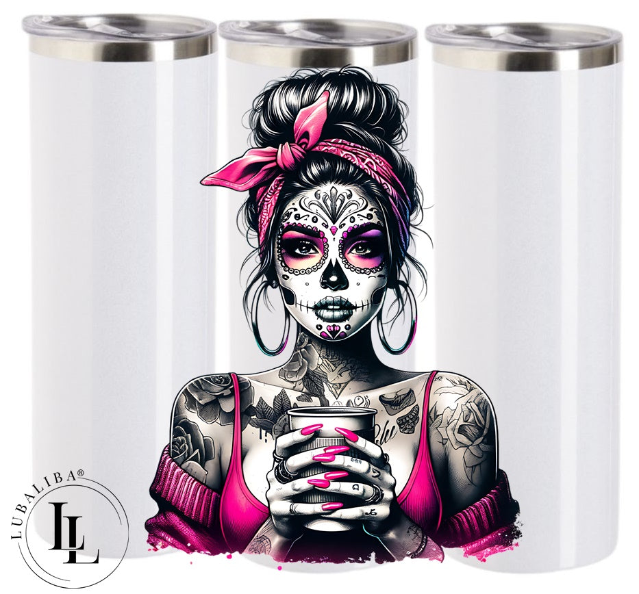 TUMBLER " SCULL GIRL PINK 2 " ArtNr.: DWW